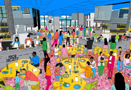 Illustration Food Society nouveau food-court part dieu