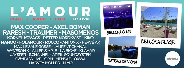 L'Amour Festival avec Max Cooper, Axel Boman, Raresh, Traumer.