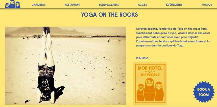 Yoga détox dynamique tous les dimanches matin à 11h au Mob Hotel