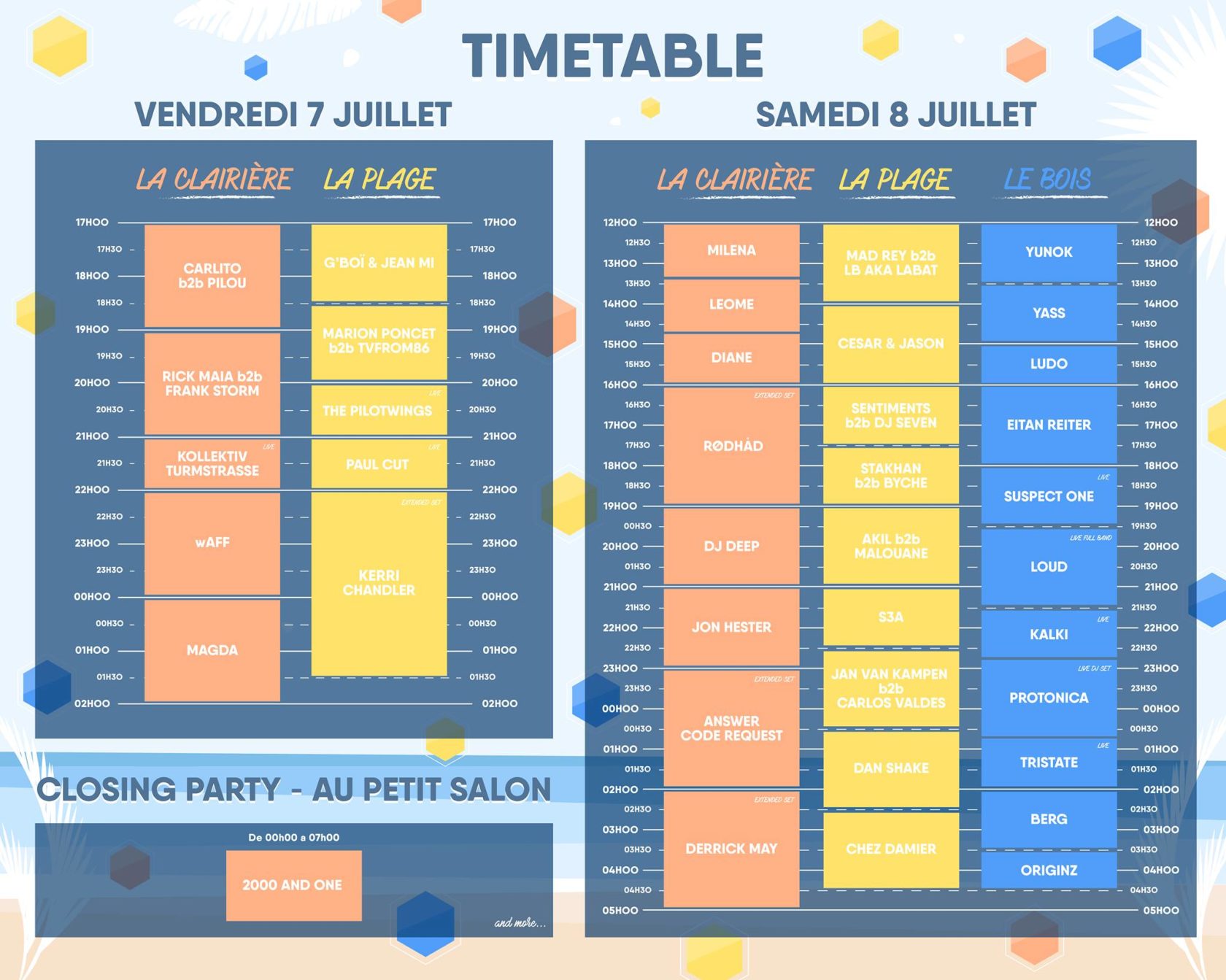 timetable festival evasion 2017